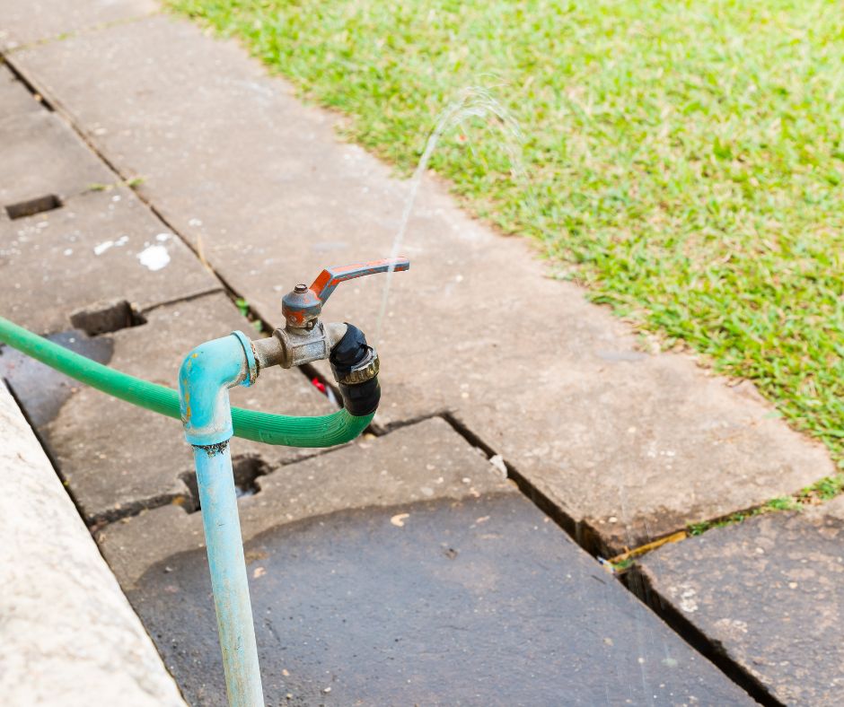 water hose leak